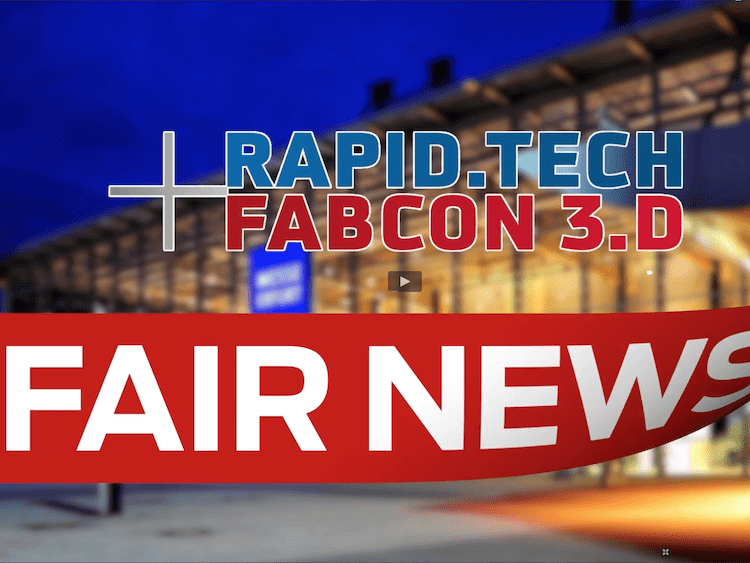 Harry Flint präsentiert die Fair-News mit Cinector STAGE auf der Rapid.Tech + Fabcon 3.D